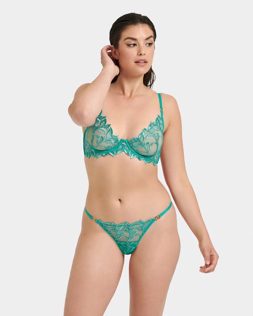Bluebella Underwear Isadora Thong- Columbia Green