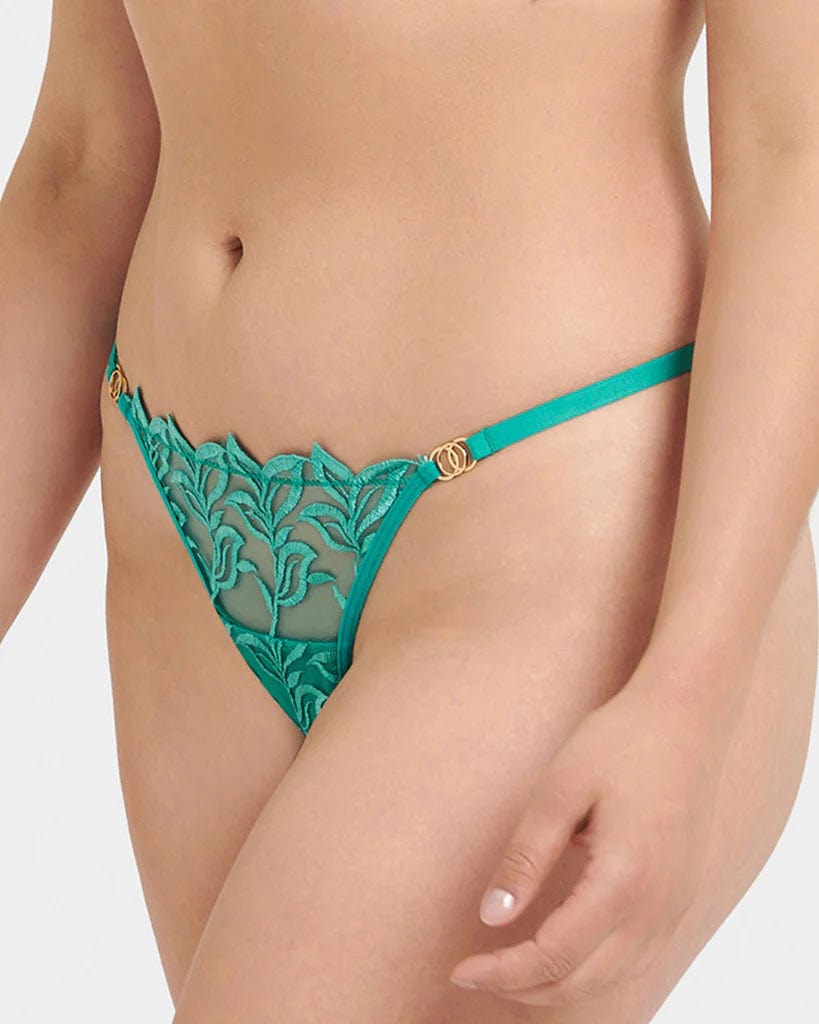 Bluebella Underwear Isadora Thong- Columbia Green