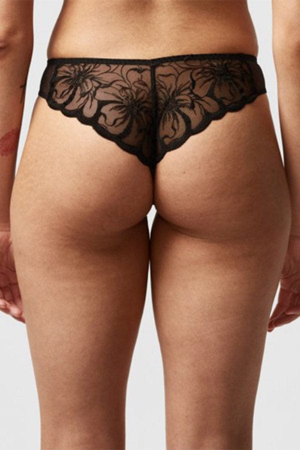 Chantelle Thong Black / S Fleurs Thong- Black