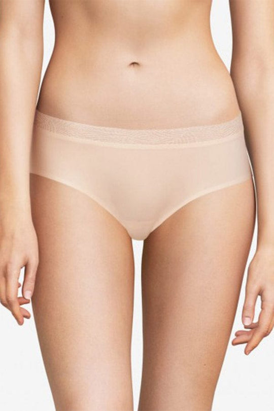 SoftStretch Hipster with Lace- Nude Blush