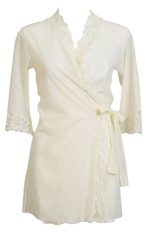 Clo Intimo Robes Fortuna Wrap Robe - Ivory