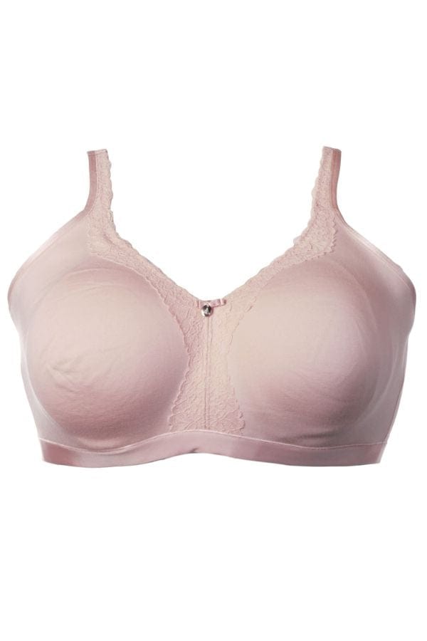 Curvy Couture Bralette 44D / Blushing Rose Cotton Luxe Wireless Bra- Blushing Rose