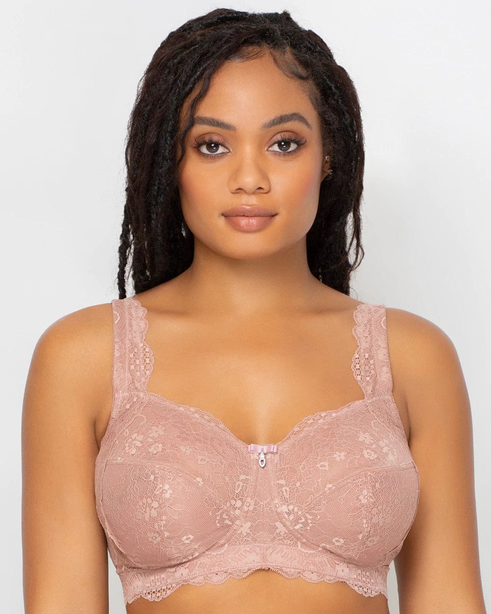 Curvy Couture Bralette Ballet Fever / 38 DD/E Luxe Lace Wireless Bra - Ballet Fever
