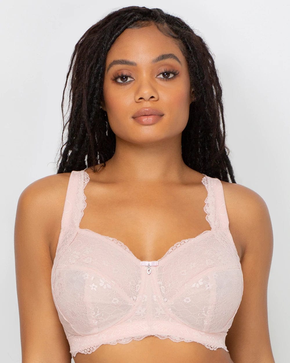 Curvy Couture Bralette Blushing Rose / 38 DD/E Luxe Lace Wireless Bra - Blushing Rose