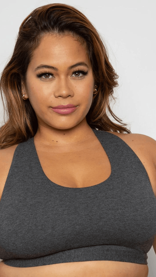 Cotton Comfort 2-Pack Lounge Bra - Charcoal Heather/Black Hue