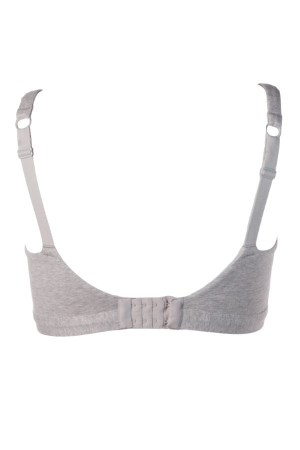 Curvy Couture Bralette Cotton Comfort 2-Pack Lounge Bra - Lavender Mist/Grey Heather