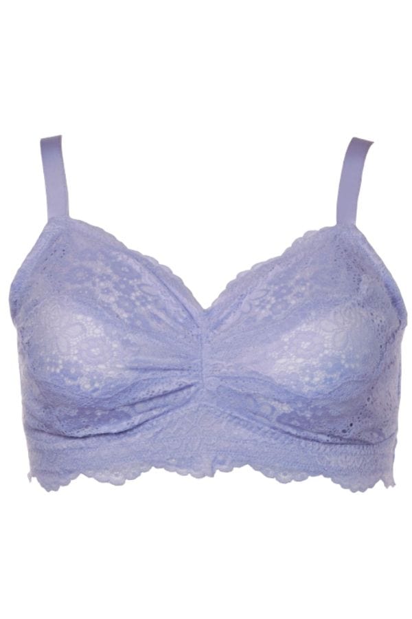 Curvy Couture Bralette Luxe Lace Wireless Bralette - Lavender