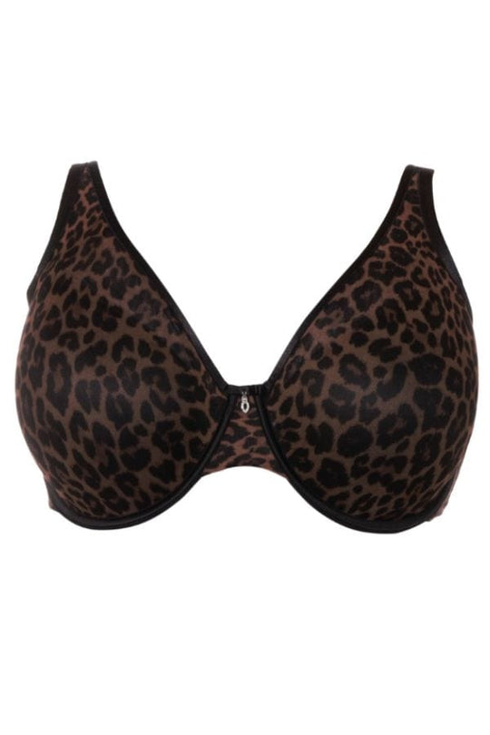 Sheer Mesh Plunge T-Shirt Bra - Designer Leo