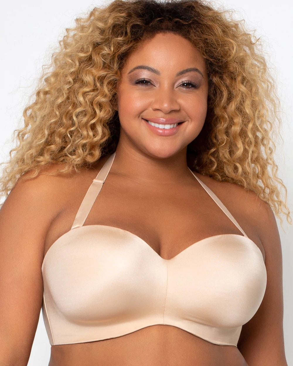 Curvy Couture Bras Smooth Strapless Multi-Way Bra - Bombshell Nude