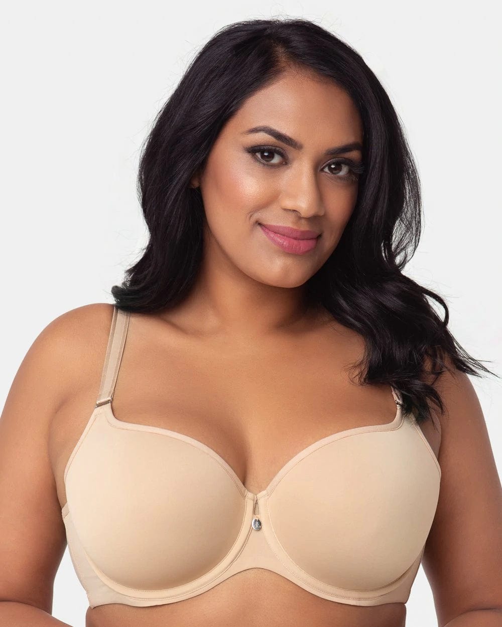 Curvy Couture Lingerie Nude / 36 D Tulip Smooth Pushup Bra - Nude