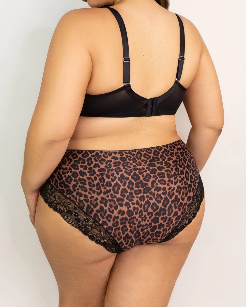 Curvy Couture Lingerie Tulip Lace Hipster- Designer Leo