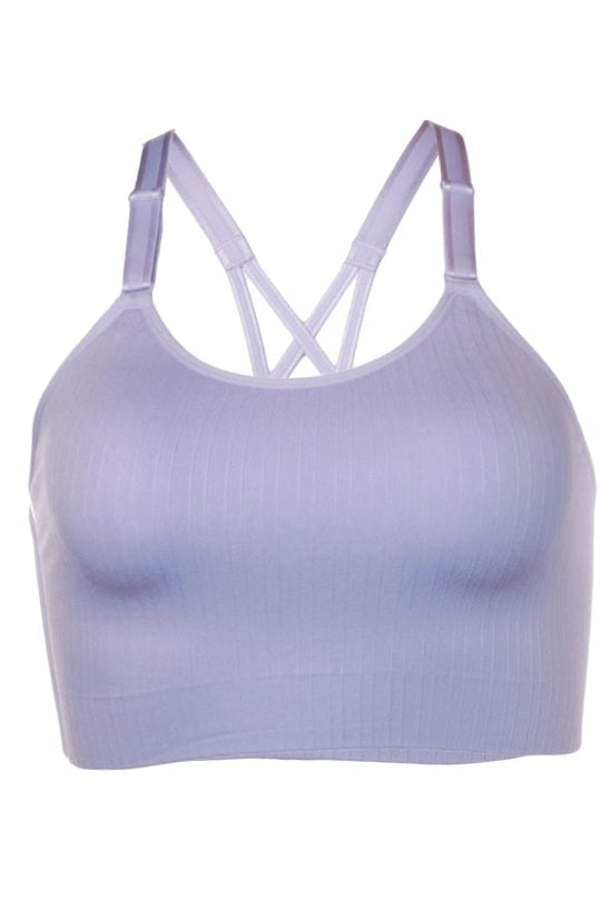 Smooth Seamless Wireless Longline Bra - Lavender Mist