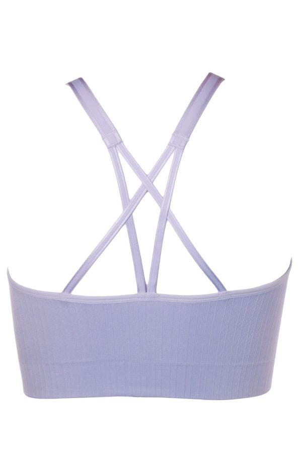 Curvy Couture Loungewear Smooth Seamless Wireless Longline Bra - Lavender Mist