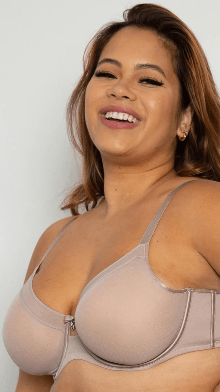 Sheer Mesh Full Coverage Unlined Underwire Bra - Lavender Mist