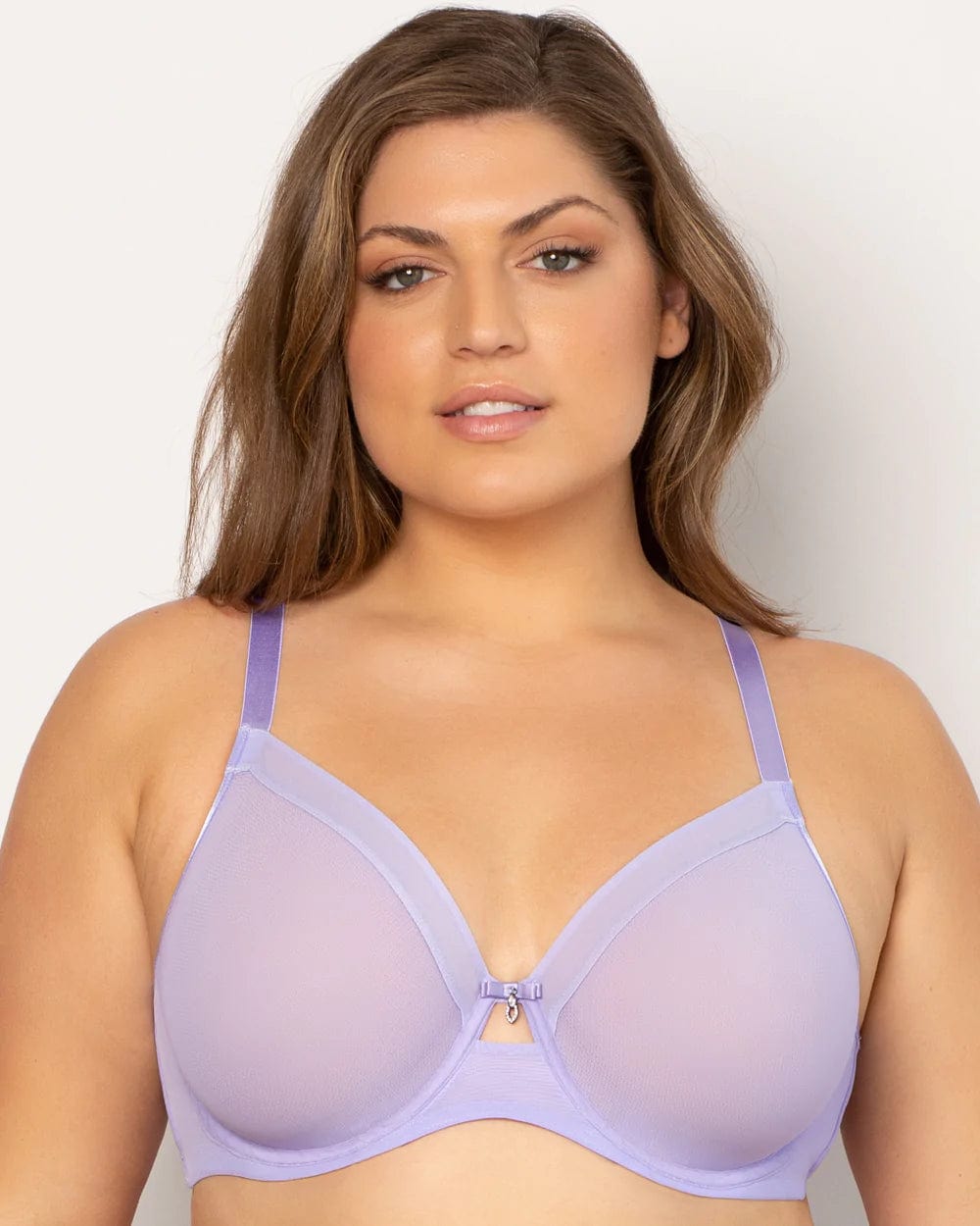 Sheer Mesh Unlined Underwire Bra - Blushing Rose - Chérie Amour