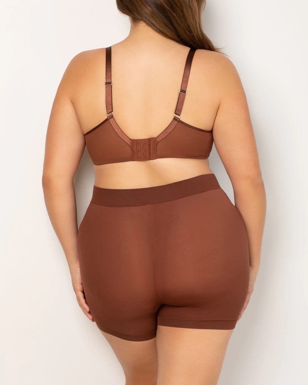 Curvy Couture Underwear Slip Short - Chocolate Nude