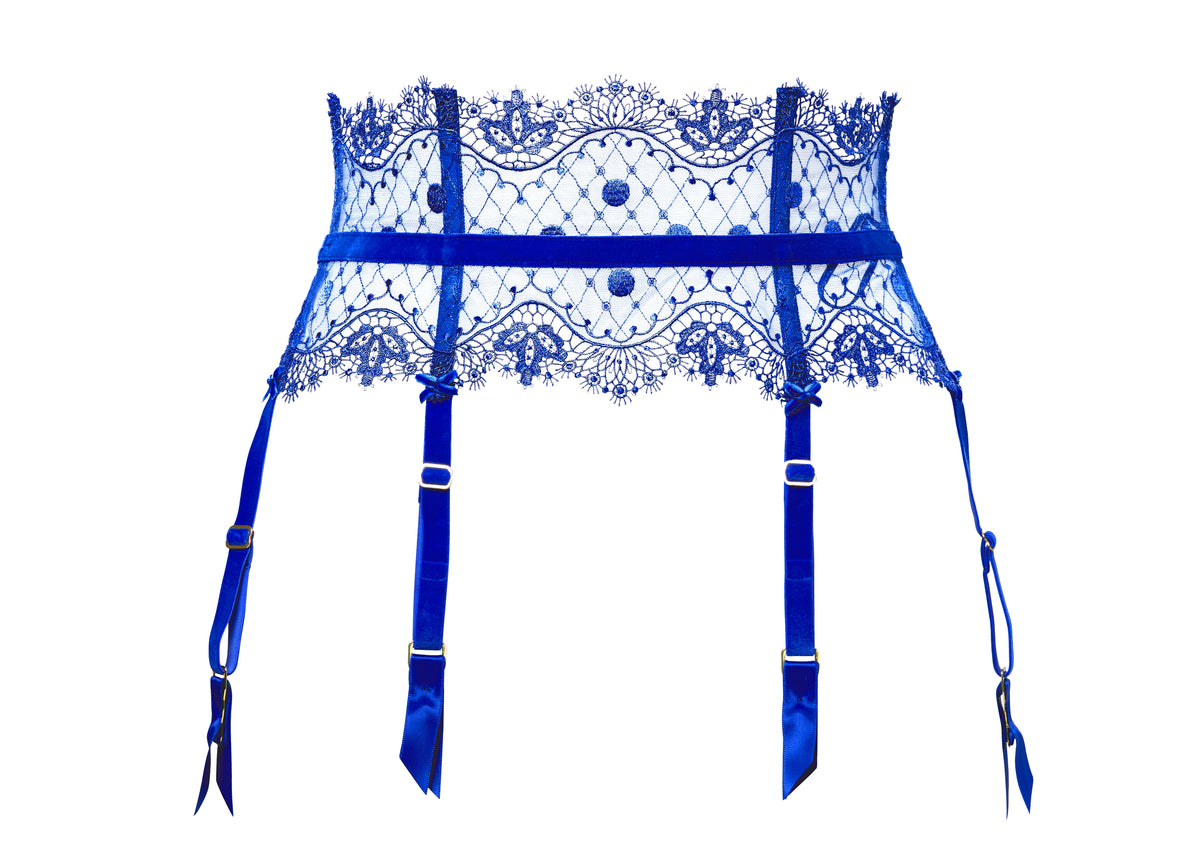 Dita Von Teese Lingerie Capri Blue / S Vedette Suspender - Capri Blue