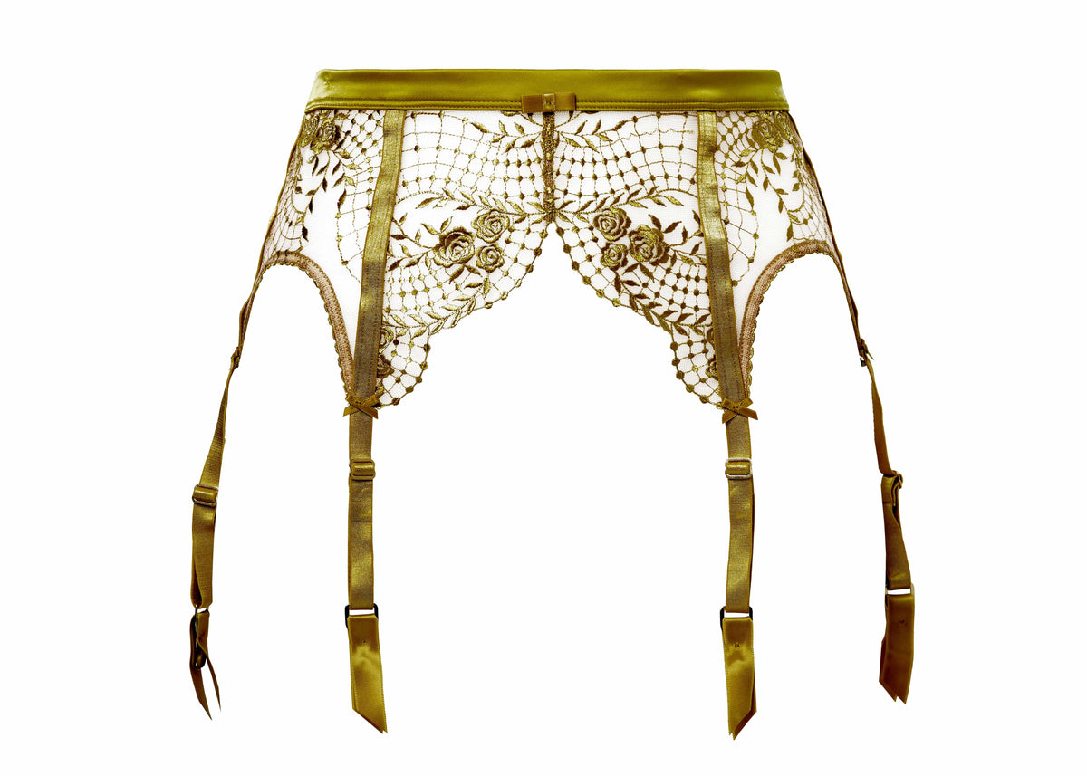 Dita Von Teese Lingerie Chartreuse / S Julie&#39;s Roses Suspender