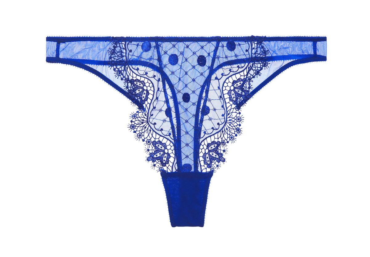 Dita Von Teese Lingerie Vedette G-String - Capri Blue