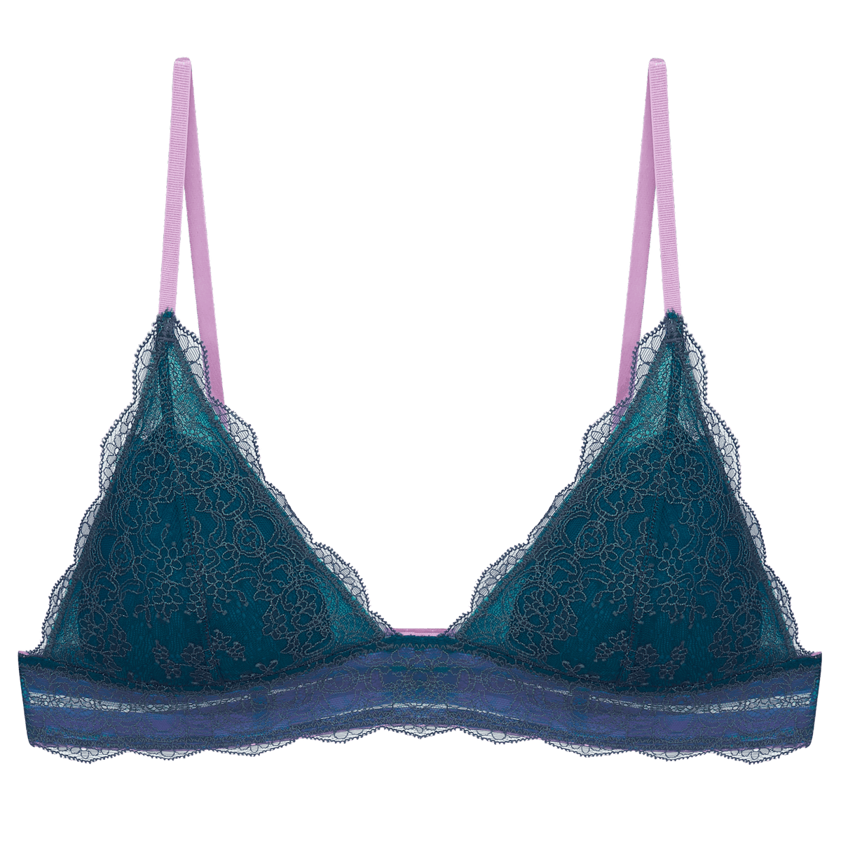 Dora Larsen Bralette Emerald / S Lila Lace Padded Triangle