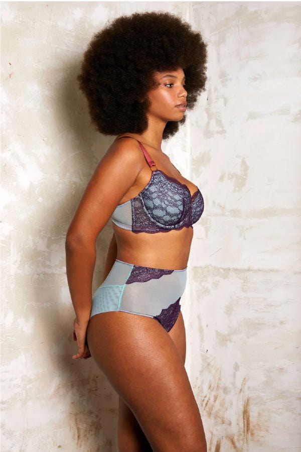 Dora Larsen Bras Enid Lace Balconette Bra- Deep Purple