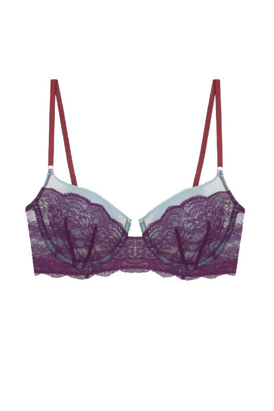 Enid Lace Underwire Bra- Deep Purple