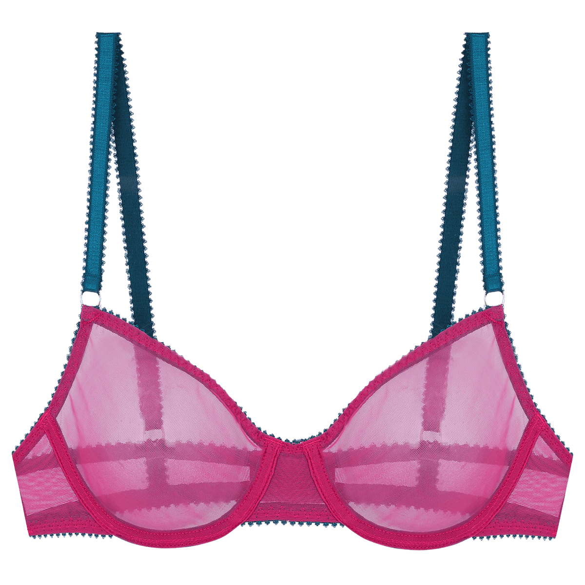 Dora Larsen T-shirt Cranberry / 34 B Eilish Clean Tulle Underwire Bra