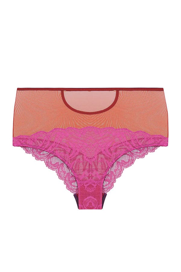 Dora Larsen Underwear Alba Lace High Waist Knicker- Pink