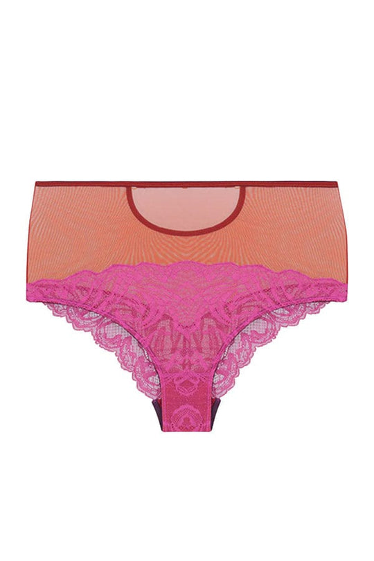 Alba Lace High Waist Knicker- Pink