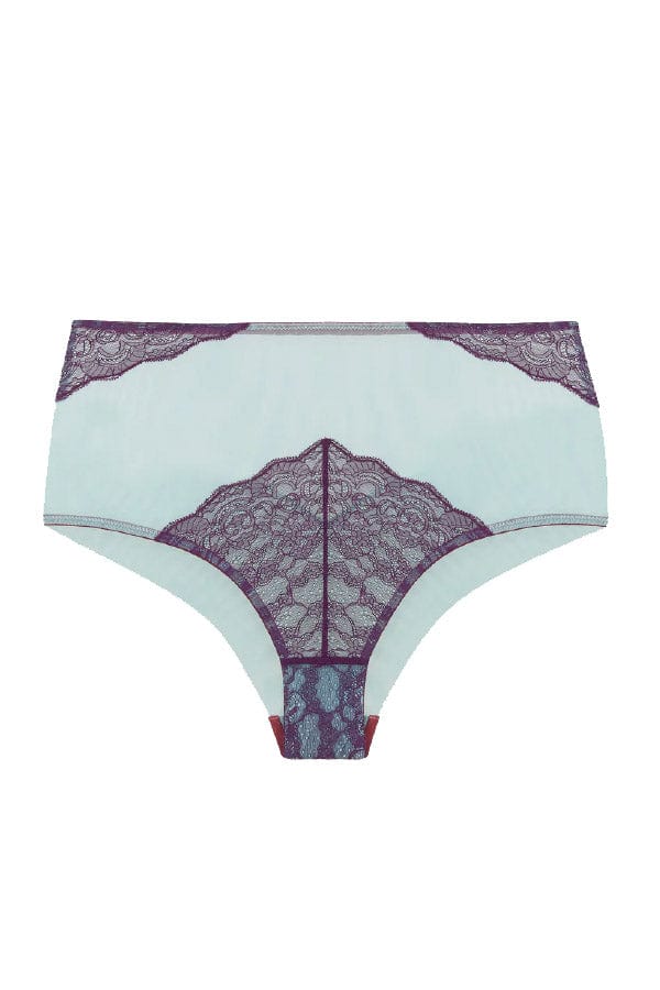 Dora Larsen Underwear Enid Lace High Waist Knicker- Deep Purple