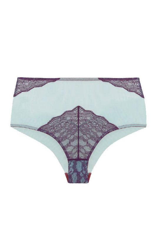 Enid Lace High Waist Knicker- Deep Purple