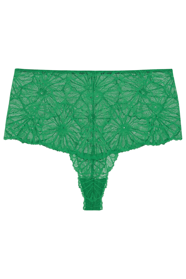 Dora Larsen Underwear Mia Graphic Lace High Waist Knicker - Green