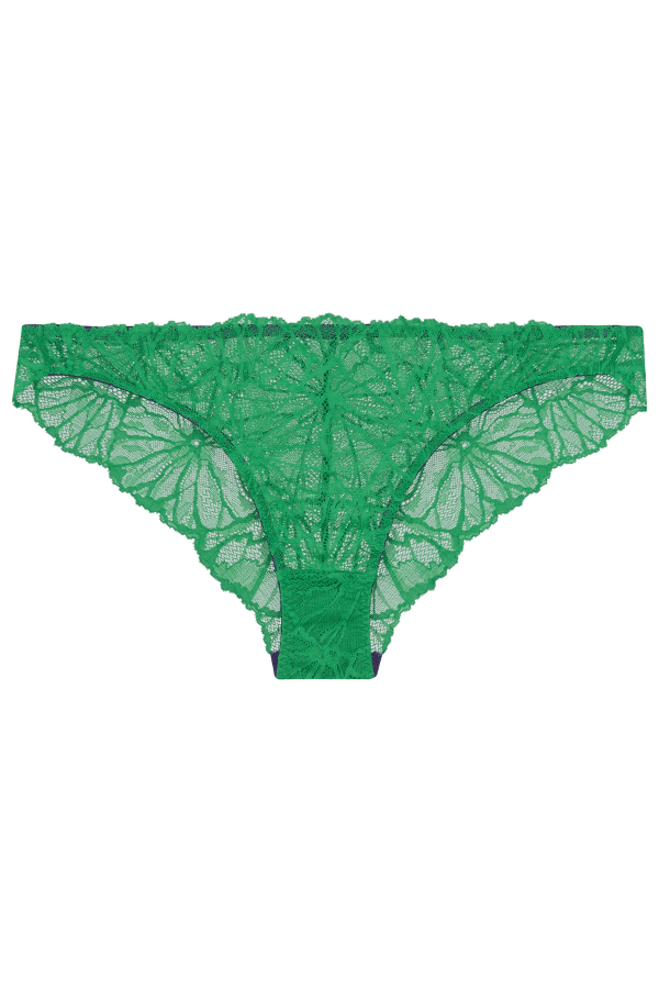 Mia Graphic Lace Knicker - Green - Chérie Amour