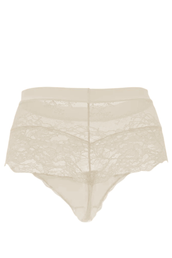 Ellipse Brazilian Lace High-Waist Brazilian - Nude