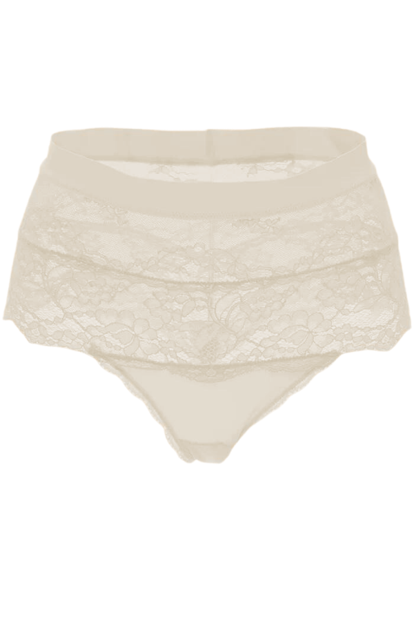 Ellipse Brazilian Lace High-Waist Brazilian - Nude