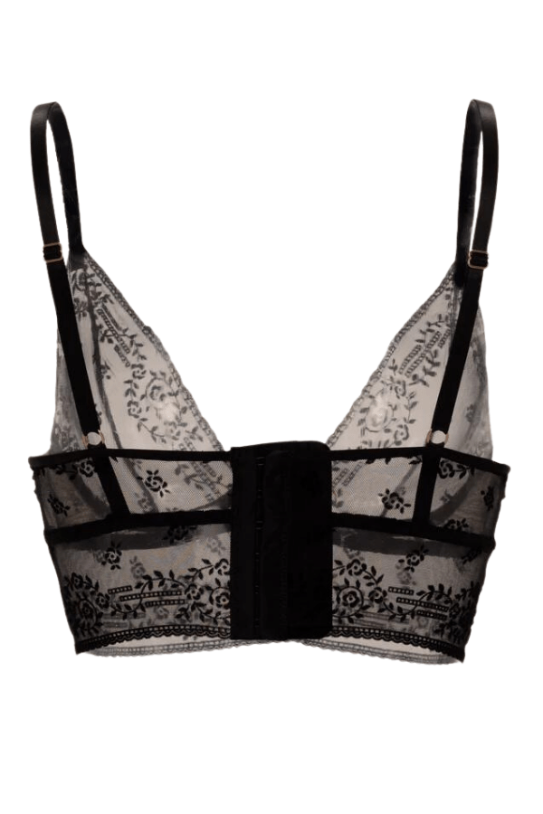 Ellipse Bustier Underwire Lace Cup Bustier - Black