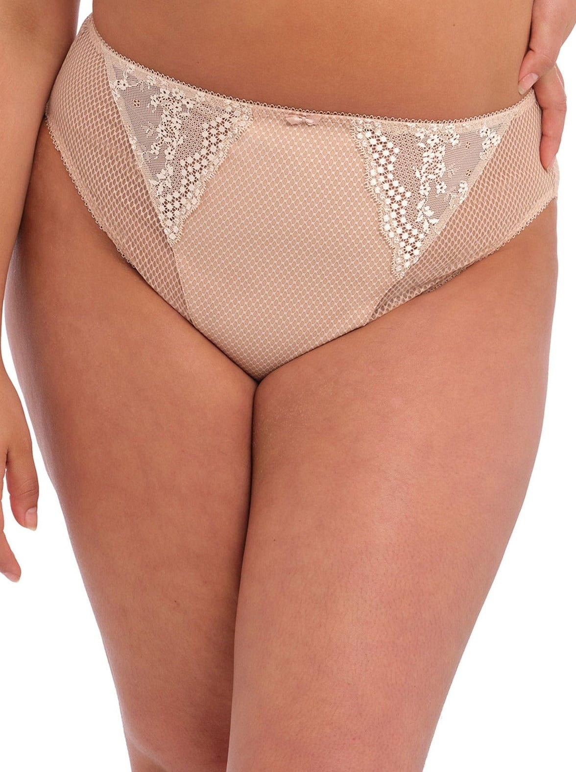 Elomi Panty Fawn / M Charley High Leg Brief - Nude