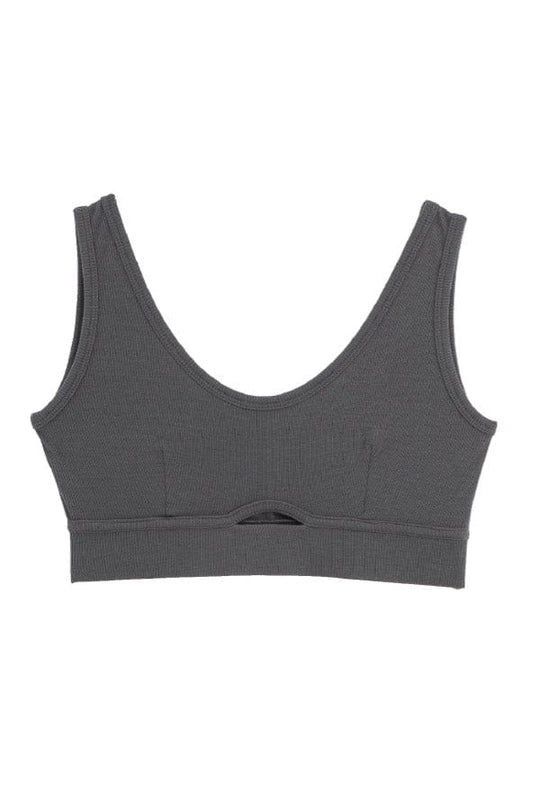 Base Layer Soft Cut Out Bralette- Onyx