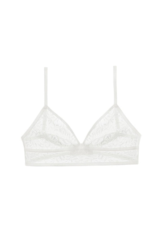 Acacia Soft Triangle Bra - White