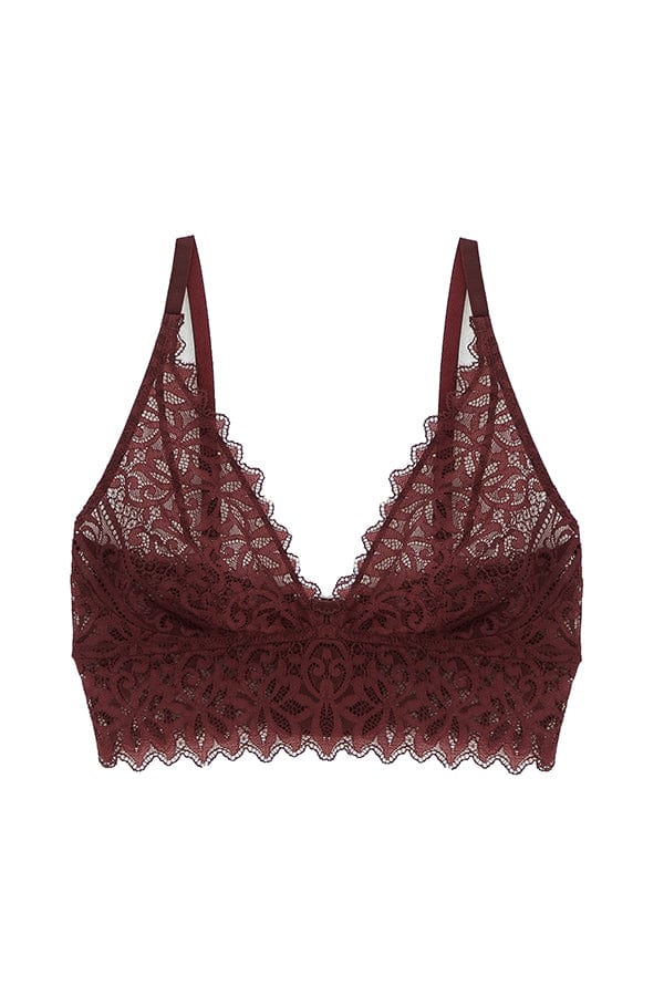 Else Bralette Orient Soft Triangle Bra - Maroon