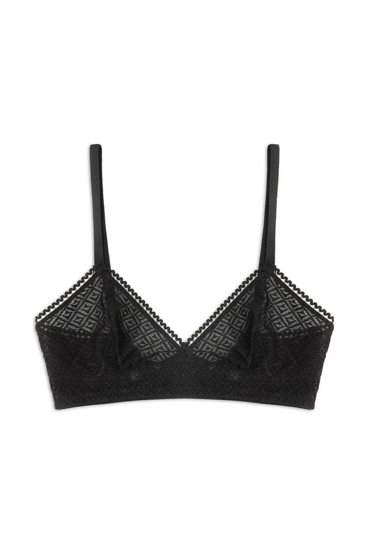 Betty Triangle Soft Bra - Black