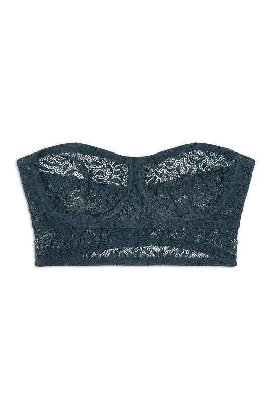 Acacia Underwire Longline Strapless Bra - French Navy