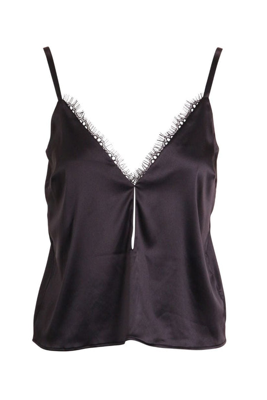 Tapiss Satin Blouse- Black