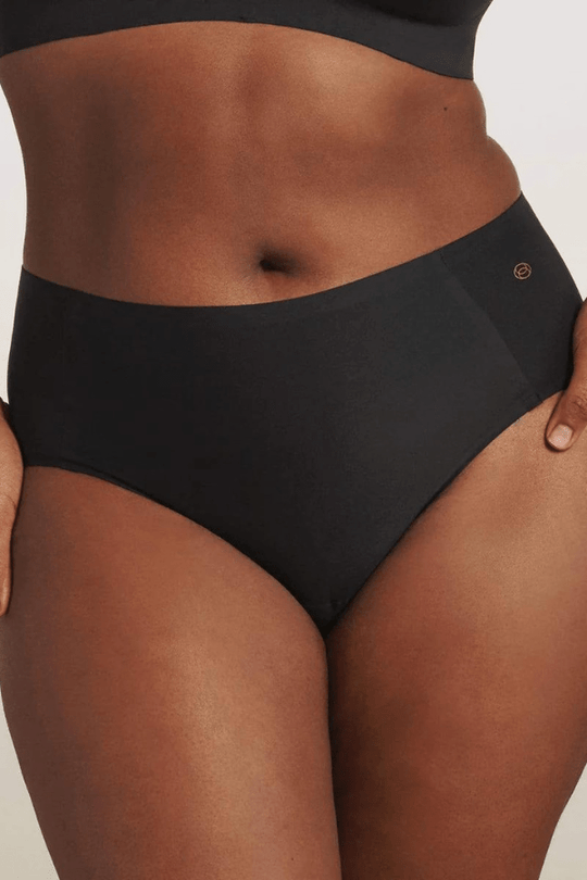 High-Waisted Retro Bikini - Black