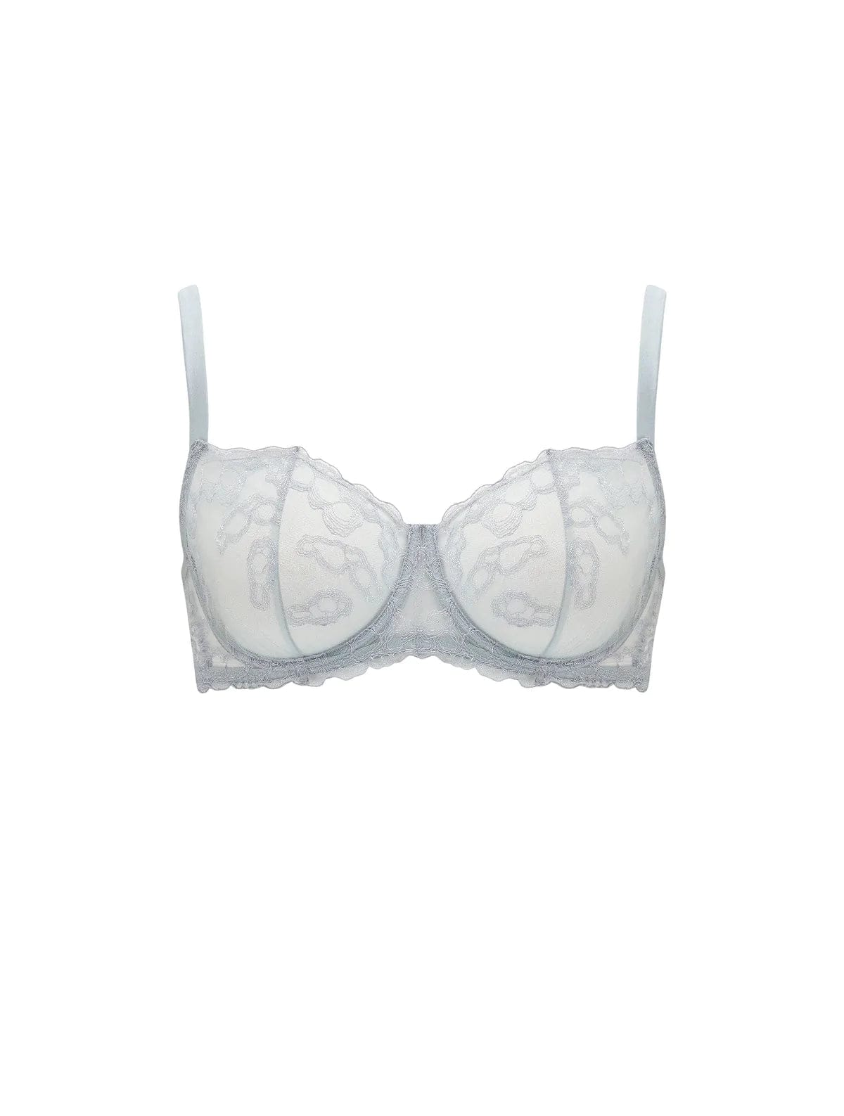 Luxurious full cup bra, tulle, embroidery, intricate pattern, C to