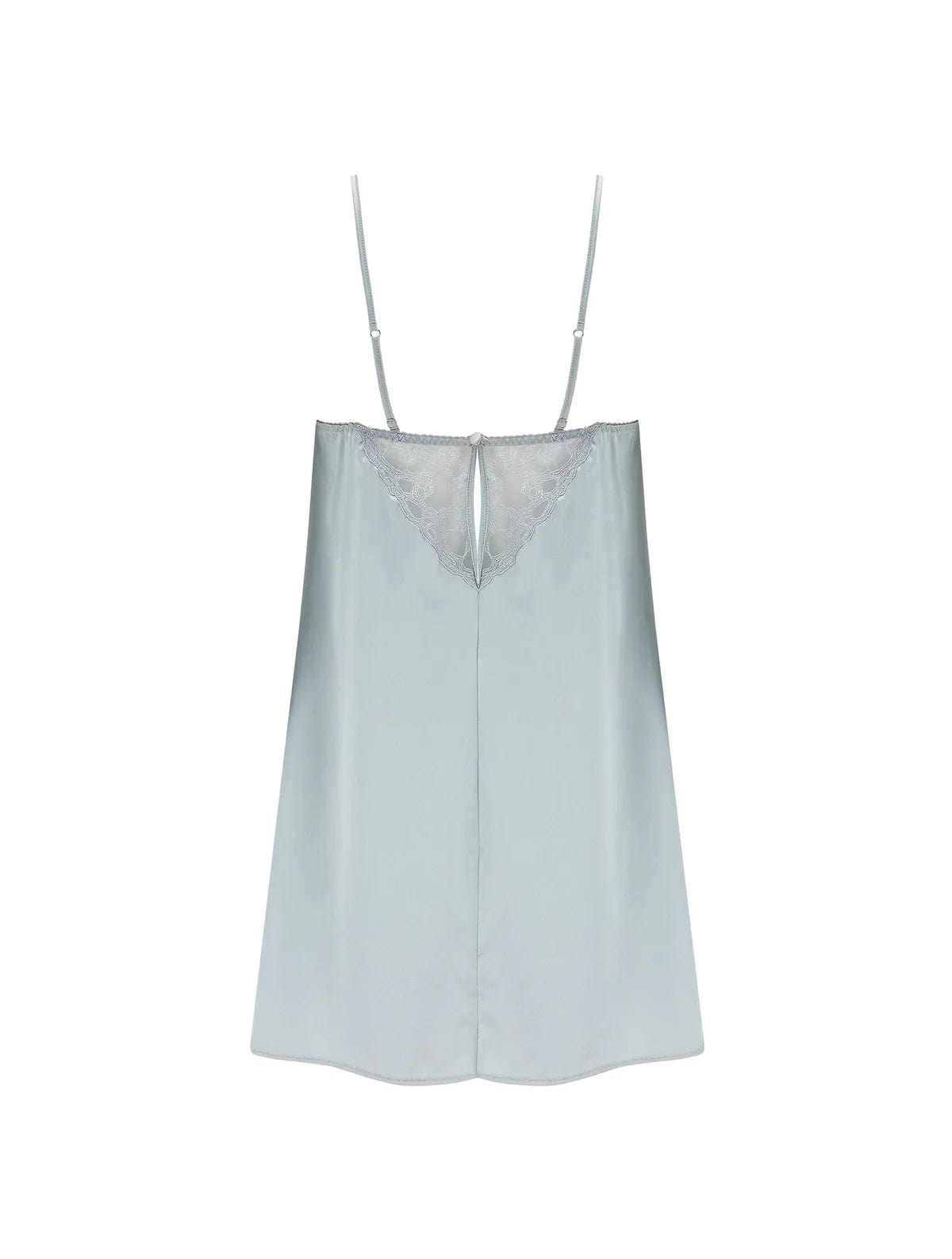 Fleur of England Lingere Sigrid Silk Babydoll - Mineral Grey