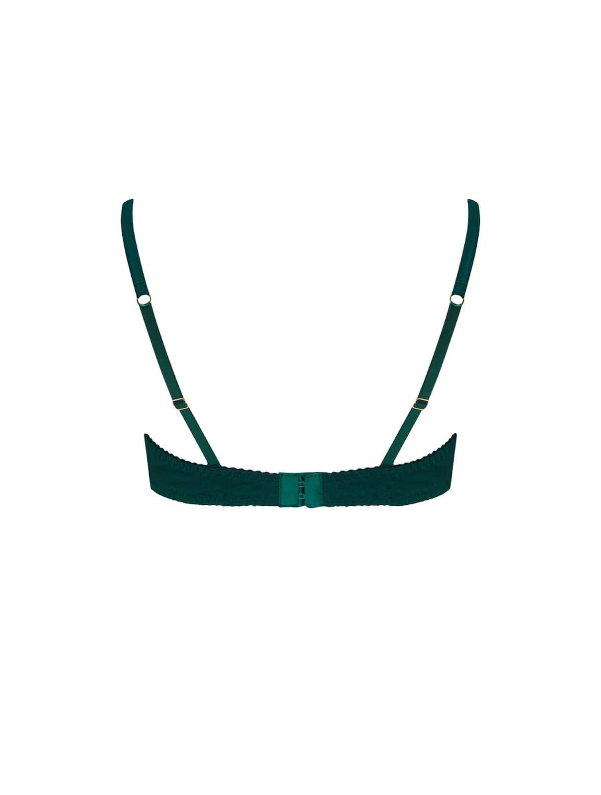 Fleur of England Plunge Emerald / 34 B Ela Plunge Bra - Green