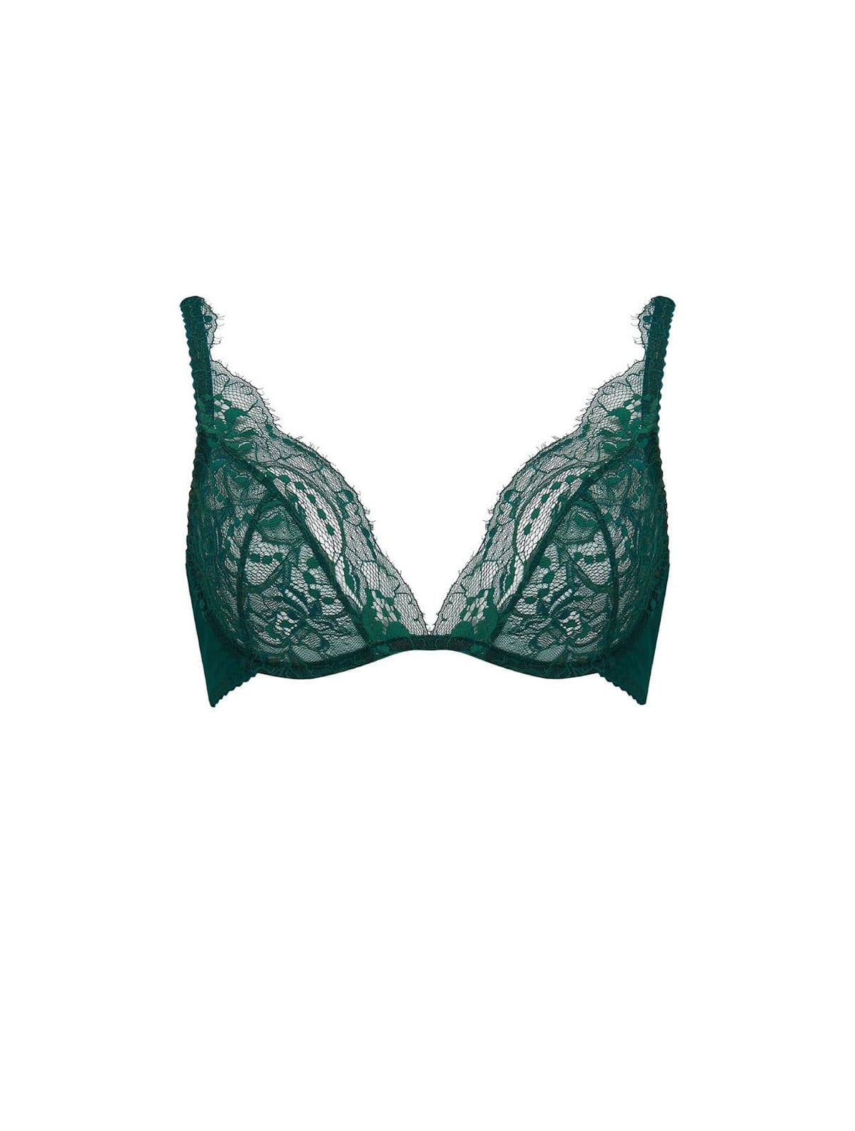 Fleur of England Plunge Emerald / 34 B Ela Plunge Bra - Green