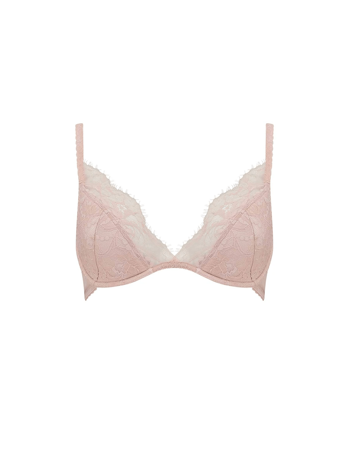 Fleur of England Plunge Signature Blush Lace Padded Plunge - Blush