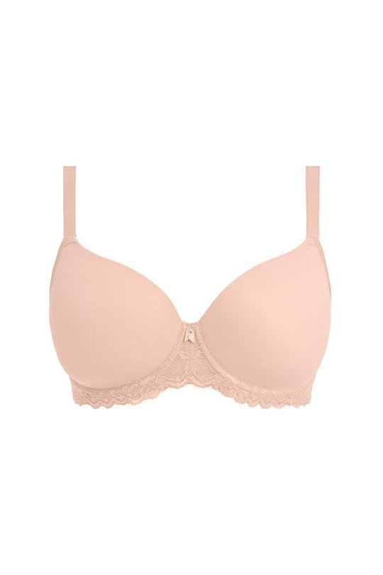 Offbeat Moulded Demi T-Shirt Bra - Beige